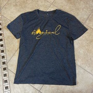 Disney Magical Charcoal Gray Short Sleeve Tee Size M